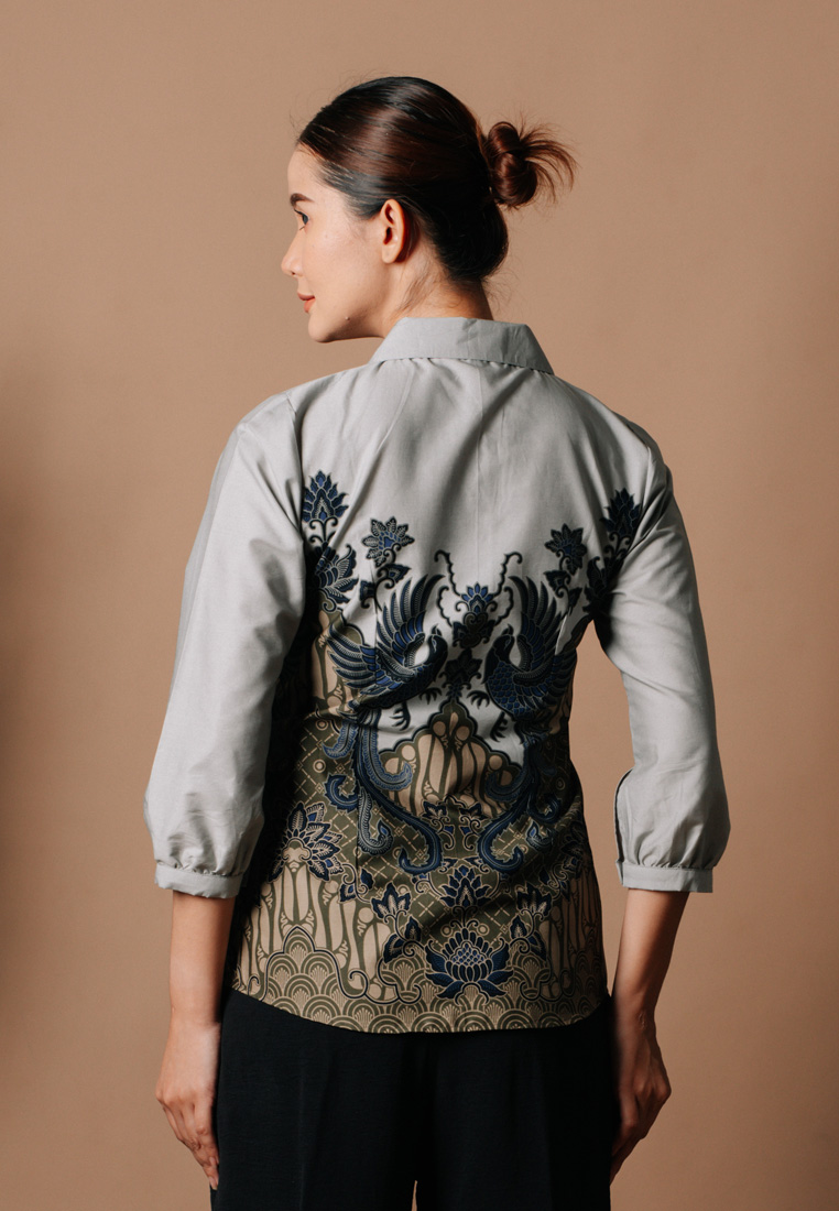 Hadinata Batik Wanita Superfine Blouse Rikha Rakha-3